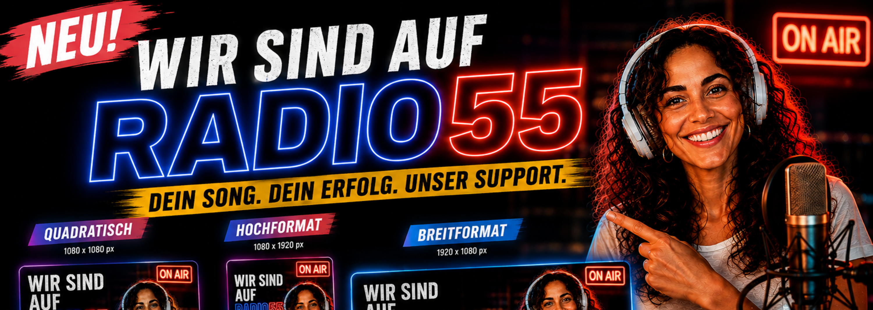 radio 55 kurzbalken 3 formate hilfsbilder